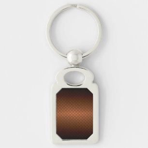 Porte-clés Motif d'aspect diamanté noir à dégradé cuivre