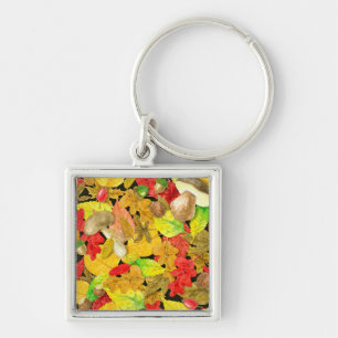 Porte-clés Motif d'automne aquarelle