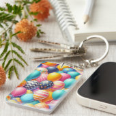 Porte-clés Motif de ballons colorés (Devant droit)