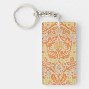 Porte-clés Motif de branche dorée de William Morris, art vint