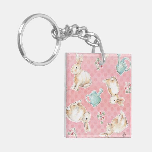 Porte-clés Motif de Bunnies Springtime (Devant gauche)