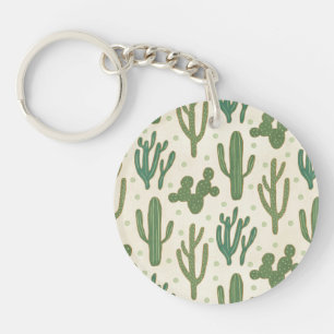 Porte-clés Motif de cactus de désert d'étape de Geo de