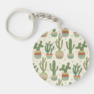 Porte-clés Motif de cactus d'étape de Geo de sud-ouest