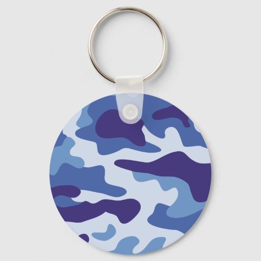 Porte-clés Motif de camouflage bleu (Recto)