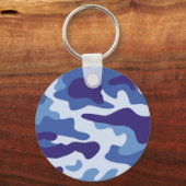 Porte-clés Motif de camouflage bleu (Recto)