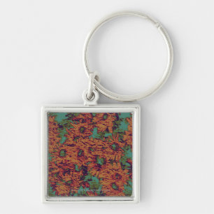 Porte-clés Motif de camouflage de tournesol et de feuille