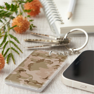 Porte-clés Motif de camouflage du désert, motif militaire, ar