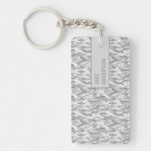 Porte-clés Motif de camouflage en gris triple