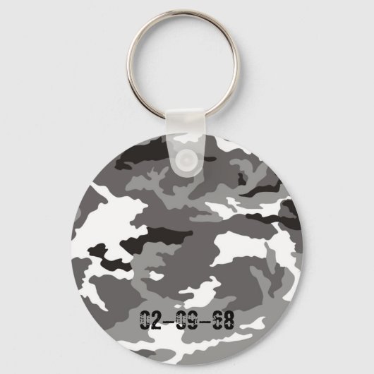 Porte-clés Motif de camouflage gris (Recto)