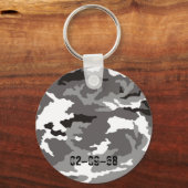 Porte-clés Motif de camouflage gris (Recto)