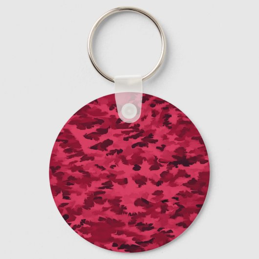 Porte-clés Motif de camouflage rouge blush (Recto)