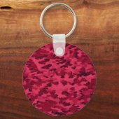 Porte-clés Motif de camouflage rouge blush (Recto)