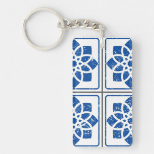 Porte-clés Motif de carreaux en céramique