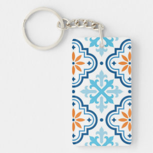 Porte-clés Motif de carreaux en céramique
