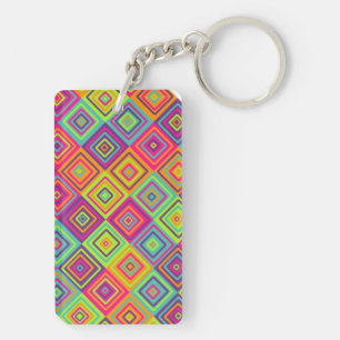 Porte-clés Motif de carrés