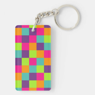 Porte-clés Motif de carrés