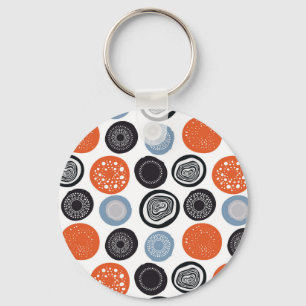 Porte-clés Motif de cercle géométrique créatif et coloré.