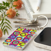 Porte-clés Motif de Cercles Colorés (Devant droit)