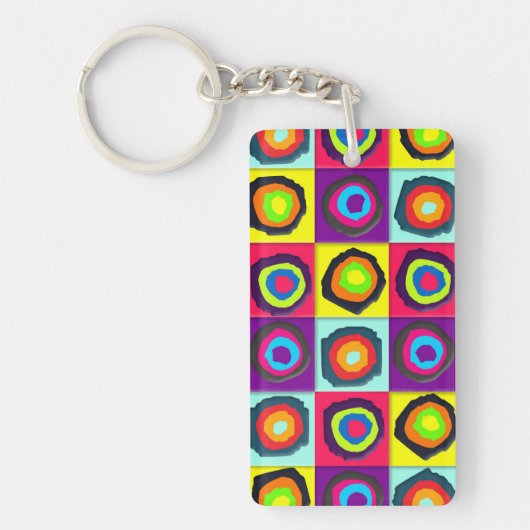 Porte-clés Motif de Cercles Colorés (Devant)