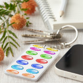 PORTE-CLÉS MOTIF DE CERCLES COLORÉS (Devant droit)