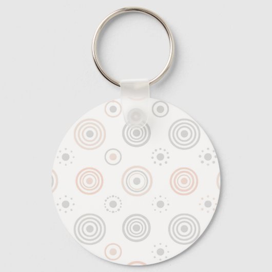 Porte-clés Motif de cercles concentriques neutres et doux (Recto)