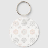 Porte-clés Motif de cercles concentriques neutres et doux (Verso)