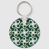 Porte-clés Motif de cercles rétro géométriques (Recto)