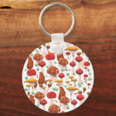 Porte-clés Motif de champignons mignons (Recto)