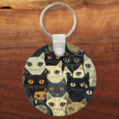 Porte-clés Motif de chat Artsy (Verso)