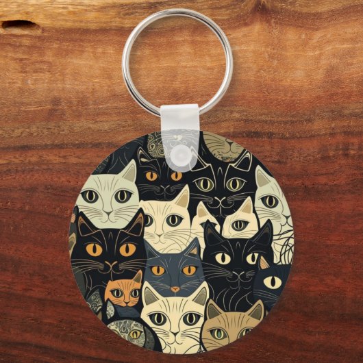 Porte-clés Motif de chat Artsy (Verso)