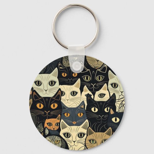 Porte-clés Motif de chat Artsy (Verso)