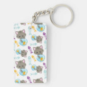 Porte-clés Motif De Chats, Chats Mignons, Chatons, Poisson (Dos)