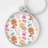 Porte-clés Motif De Chats, Chats Mignons, Kitty, Chatons, Paw (Devant)