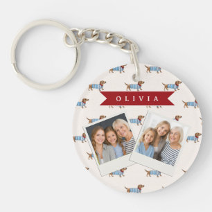 Porte-clés Motif de chien Dachshund mignon et chic personnali
