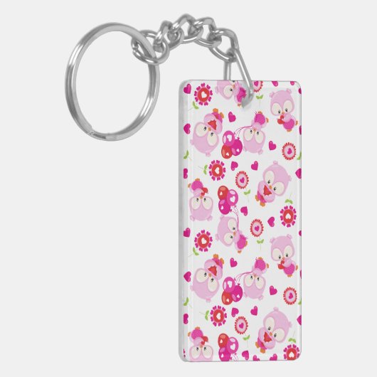 Porte-clés Motif De Chouettes, Chouettes Mignonnes, Chouettes (Devant gauche)