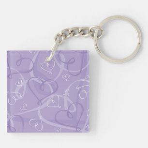 Porte-clés Motif de coeur pourpre