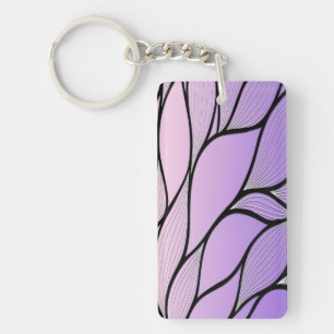 Porte-clés Motif de congé créatif violet nacré