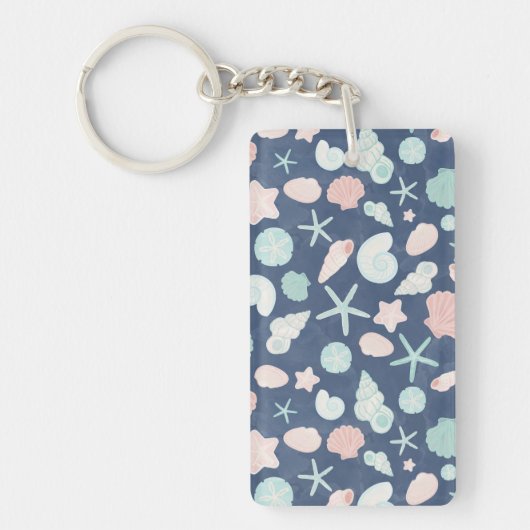 Porte-clés motif de coquillages (Devant)