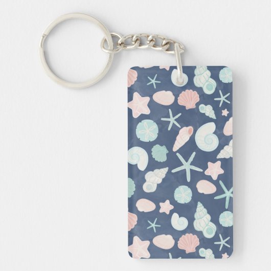 Porte-clés motif de coquillages (Devant)