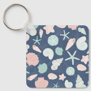 Porte-clés motif de coquillages
