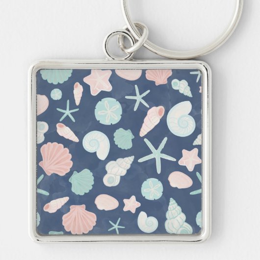 Porte-clés motif de coquillages (Devant)