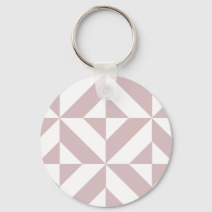 Porte-clés Motif de cube géométrique Mauve