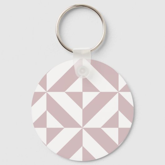 Porte-clés Motif de cube géométrique Mauve (Recto)