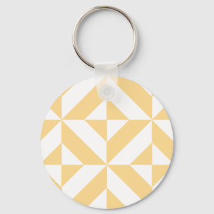 Porte-clés Motif de cube géométrique Pale Melon