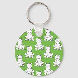 Porte-clés Motif de  de grenouille Motif vert mou