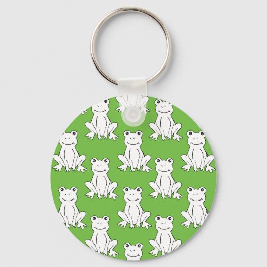Porte-clés Motif de  de grenouille Motif vert mou (Recto)