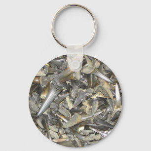 Porte-clés Motif de dents de requin fossile