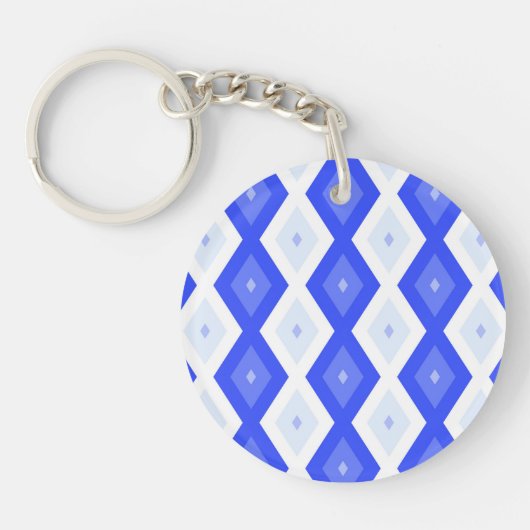 Porte-clés Motif de diamant bleu royal (Devant)