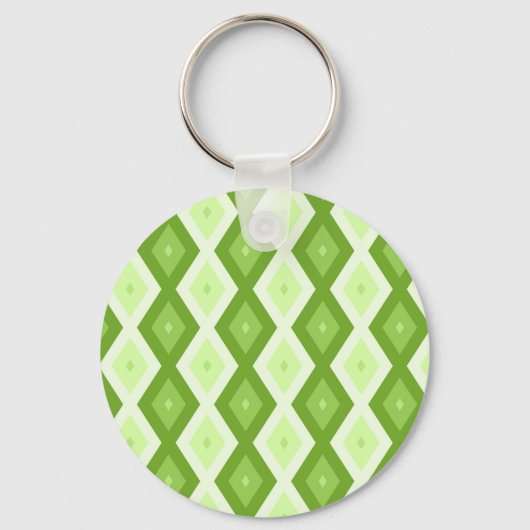 Porte-clés Motif de diamant vert Chartreuse (Recto)
