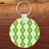 Porte-clés Motif de diamant vert Chartreuse (Recto)